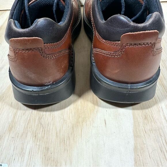 Ecco Brown Leather Lace Up Shoes Men’s Size 8/8.5 - Picture 6 of 10